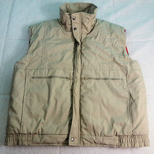 Tan w/ Red & Black Inside Puffy Vest Size Big 1X